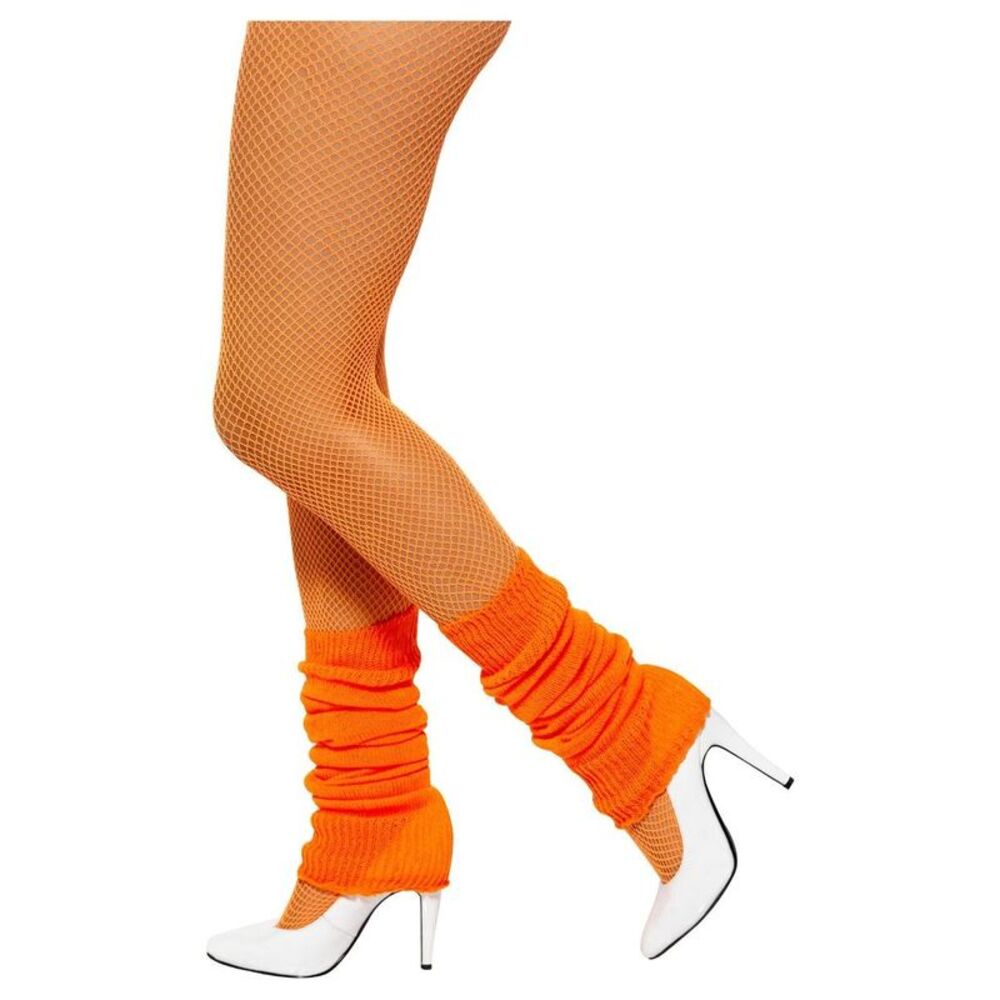 Smiffys Unisex Adult Costume Legwarmers / Neon Orange